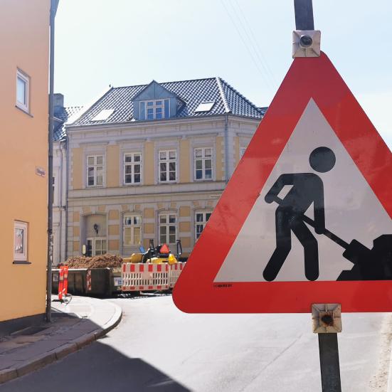 Billede af vejarbejde